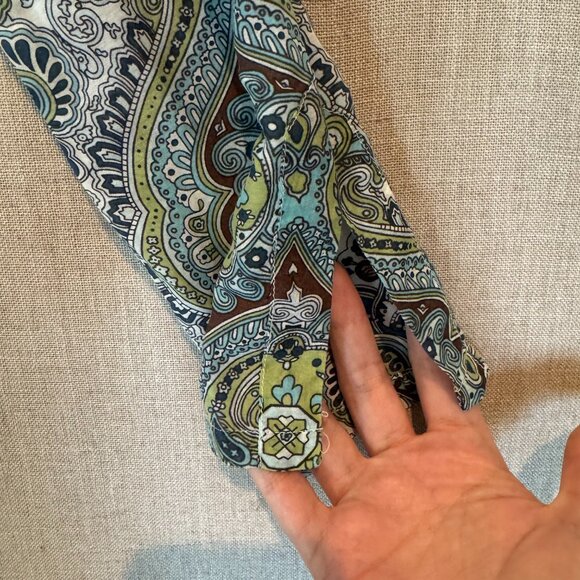 Athleta Silk Blend Swim Cover Up XXS Paisley Boho Print Lightweight Beach Dress - Picture 4 of 10